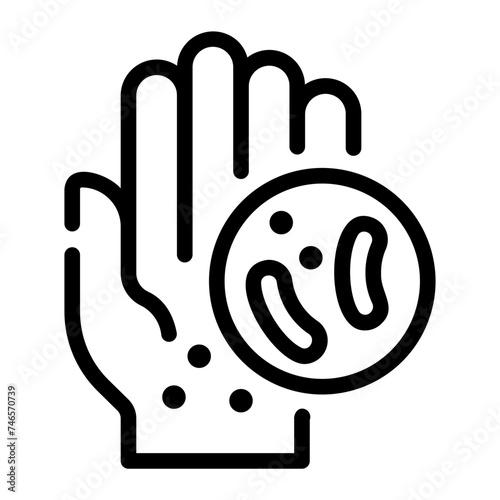 dirty hands line icon