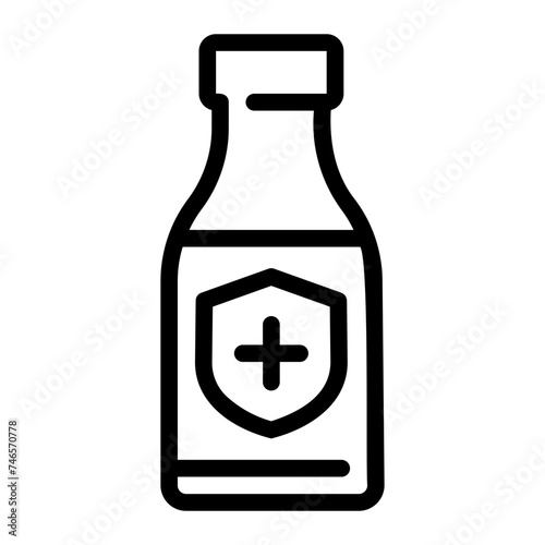 rubbing alcohol line icon