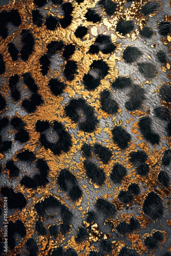 Abstract black gold animal vertical background bright coloured illustration, artistic modern futuristic print, artwork. For poster, cover, wallpaper, presentation Abstract black gold animal vertical background bright coloured illustration, artistic modern futuristic print, artwork. For poster, cover, wallpaper, presentation