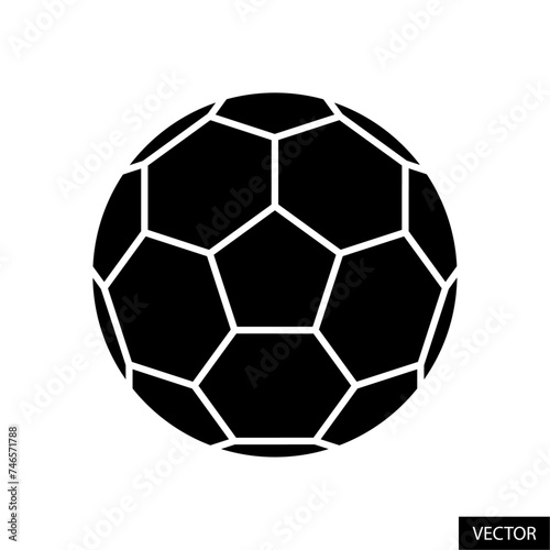 Football vector icon in glyph style design for website  app  UI  isolated on white background. Vector illustration.