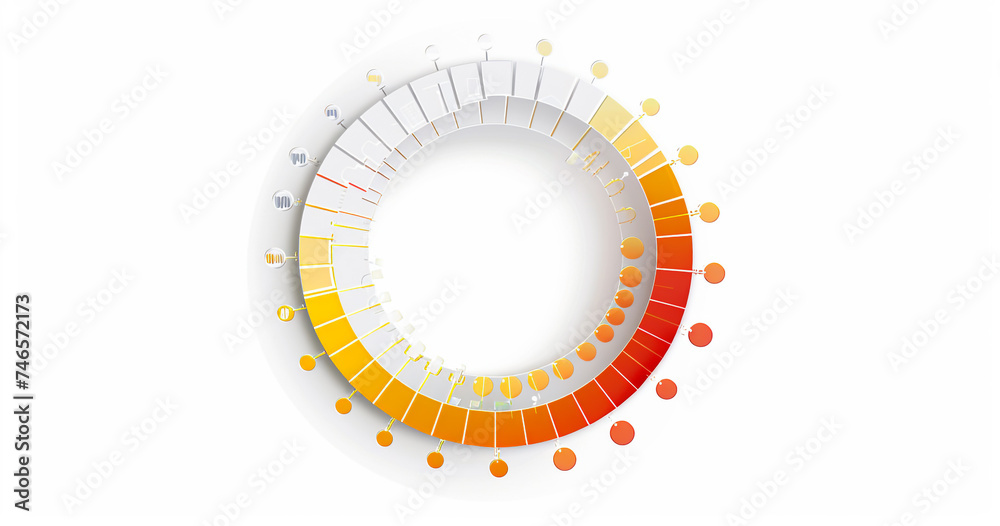 Flat circular diagram infographic white background professional photography Flat circular diagram infographic white background professional photography