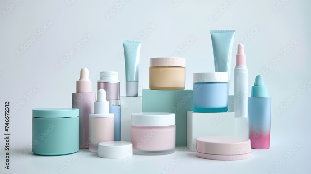 cosmetics material with white background cosmetics material with white background