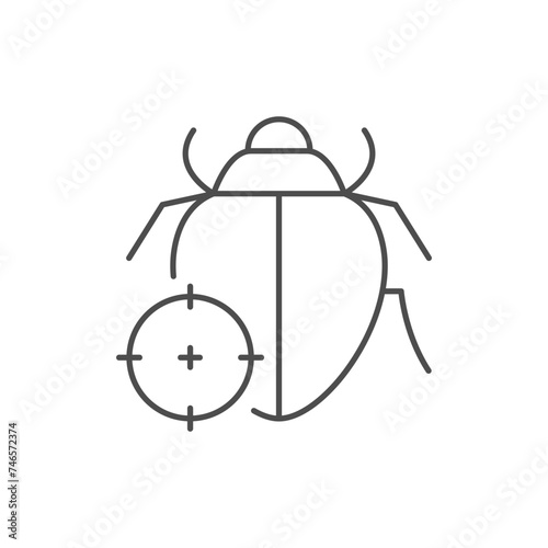 Pest control line outline icon