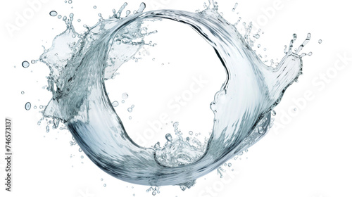 Circular Water Gyre Splash in Blue Aqua - Dynamic Motion of Liquid Flowing in Isolated Transparency, Perfect for Environmental Themes and Fresh Concepts.