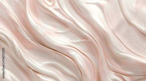 Pink Liquid Background of Cosmetic Cream. Fluid glossy surface