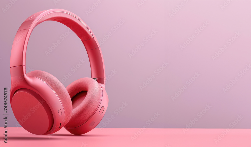 On-ear headphones in vivid pink and purple tones, offering seamless connectivity On-ear headphones in vivid pink and purple tones, offering seamless connectivity