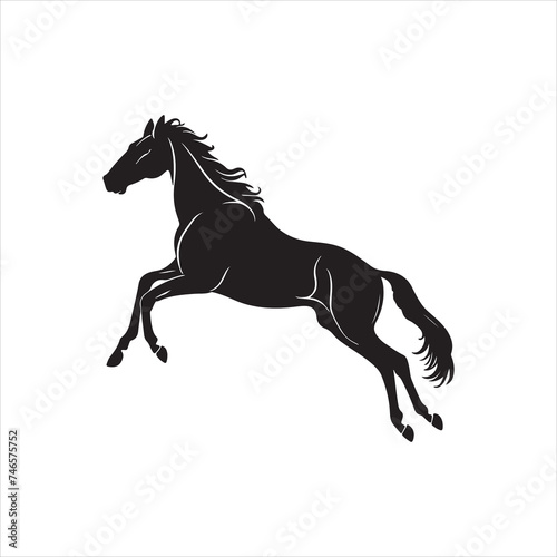 horse silhouette free eps with fully editable