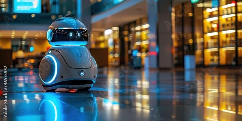 Wallpaper Mural Innovative Robotics. Shaping the Future of Technology and Science Fiction. Conceptualizing Futuristic Androids in Blue Tinged Environments Torontodigital.ca