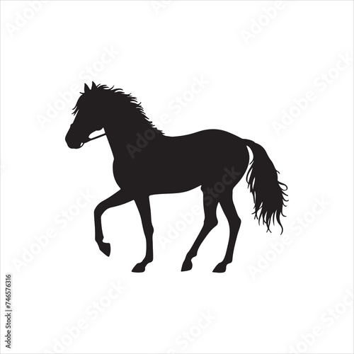 horse silhouette free eps with fully editable © RHasan