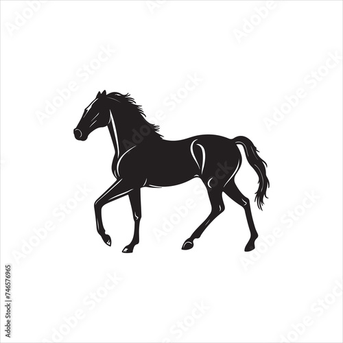 horse silhouette free eps with fully editable