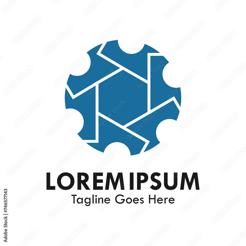 Fototapeta premium Gear design logo template illustration