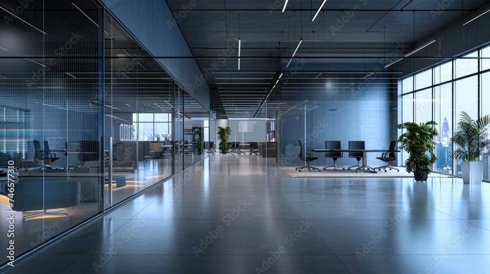 luxury modern office or workspace of business building.    