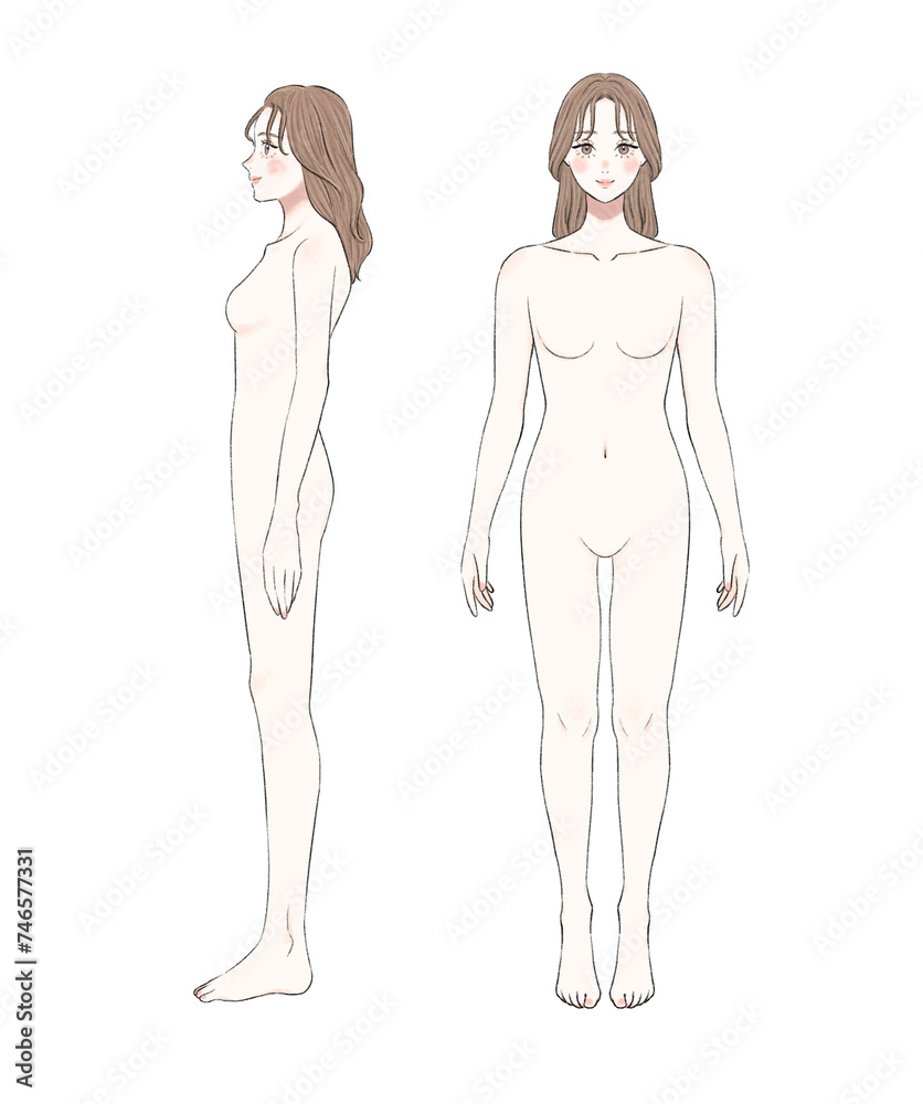 骨格ナチュラルの女性 裸ver 骨格ナチュラルの女性 裸ver