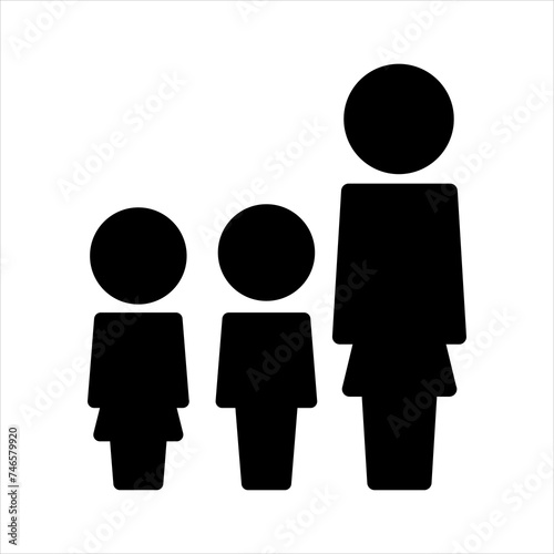 People icon. Family Icon in trendy flat style isolated on white background. Parents symbol for your web site design, logo, app, UI