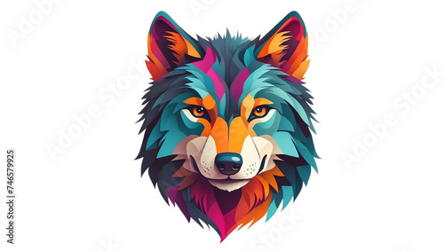 logo for business, icon, wolf. isolated on white background. vector image © woodbe