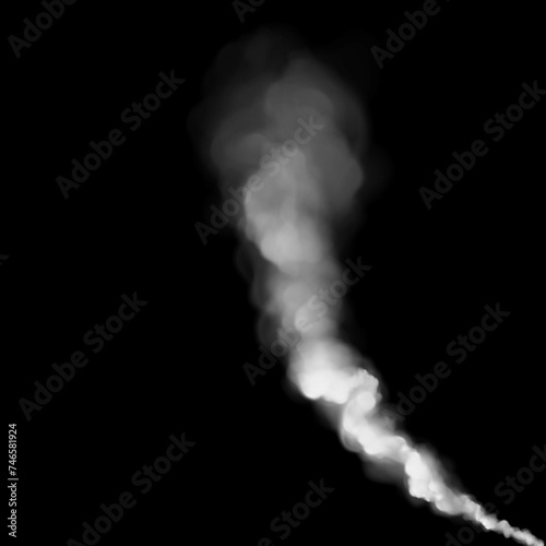Illustration of cigarette smoke or steam from a hot cup of coffee or food