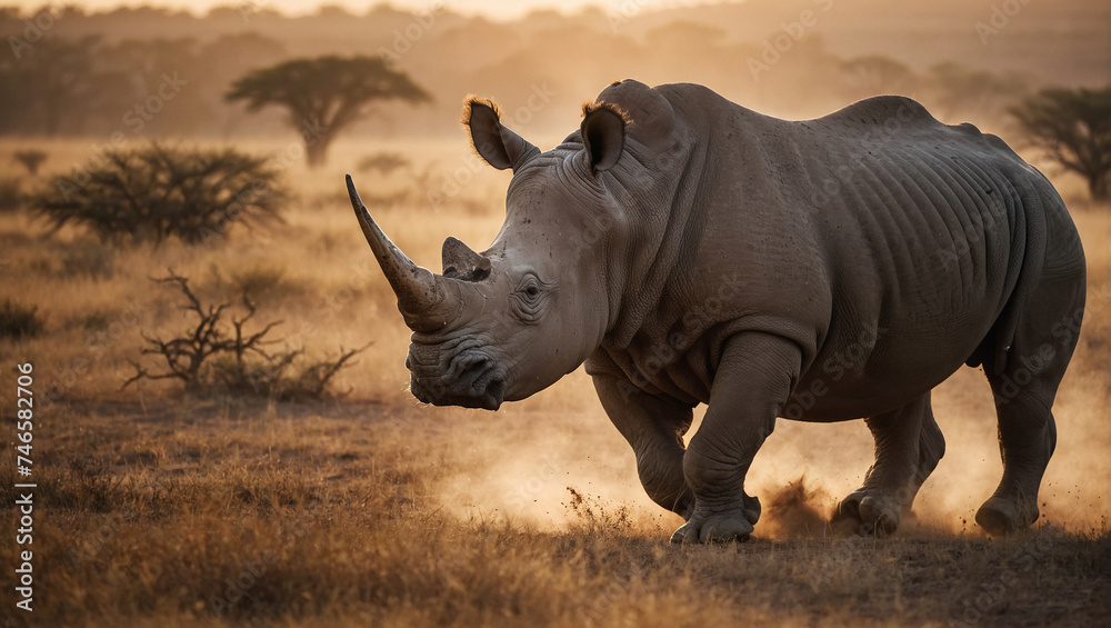 Fototapeta premium rhino in the wild