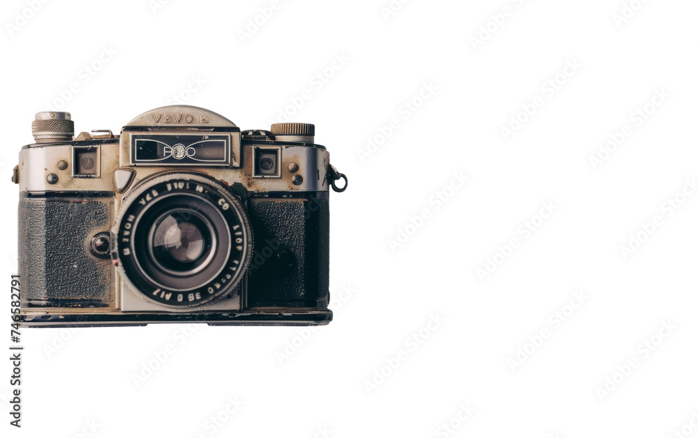 Exploring Vintage Cameras and Photography On Transparent Background.