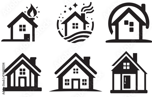 House logo icon vector illustration © Kanay