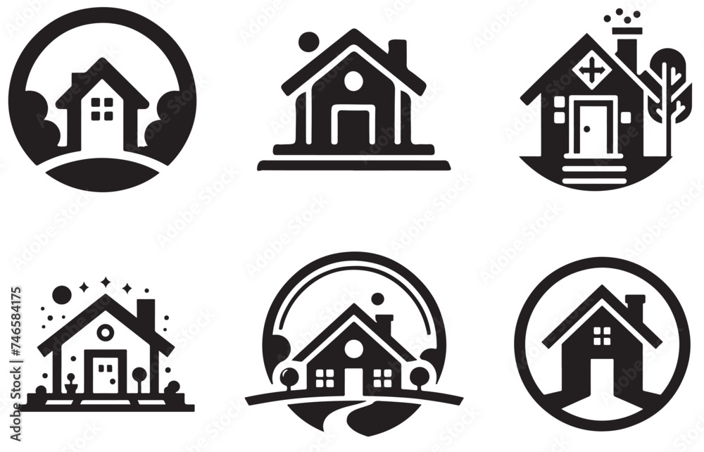 House logo icon vector illustration