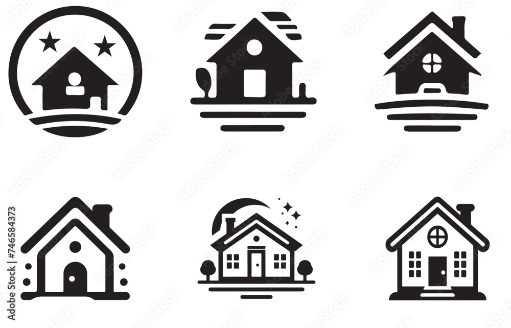 House logo icon vector illustration