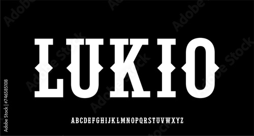 LUKIO FONT VECTOR DISPLAY UPPERCASE COWBOY WESTERN