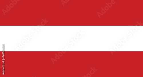 Schilderij op canvas vector illustration flag of austria