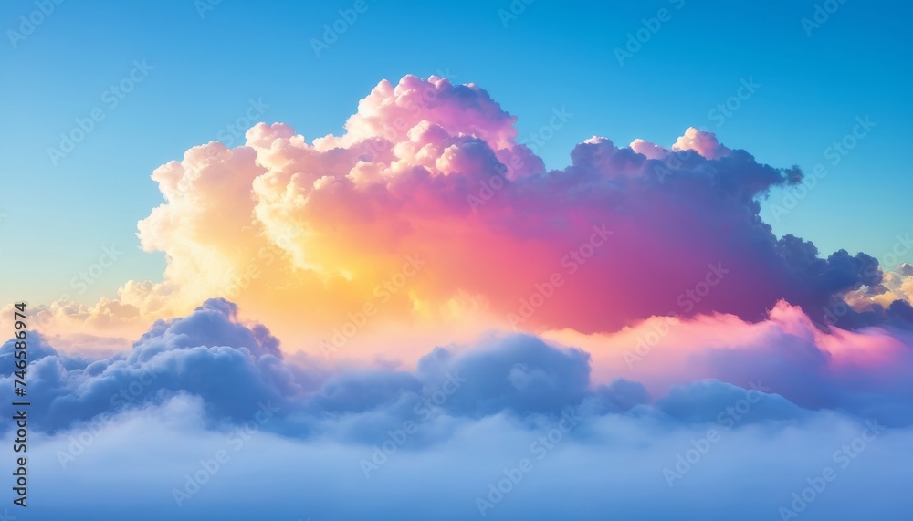 Clouds and Mist Layered Small. Generative AI	