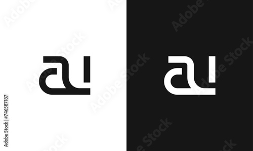 AV letters minimal creative abstract letter mark logo