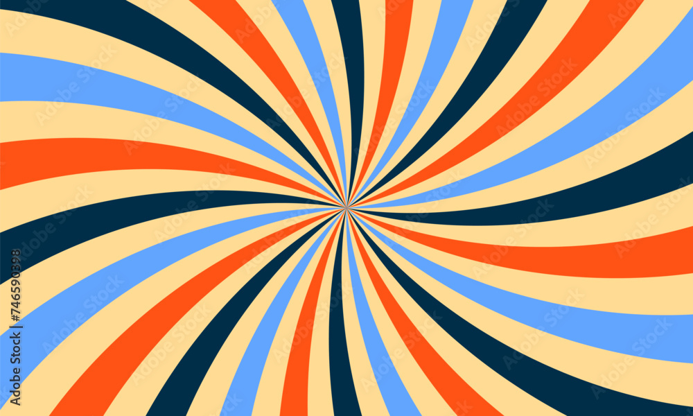 colorful spiral line pattern sunburst background