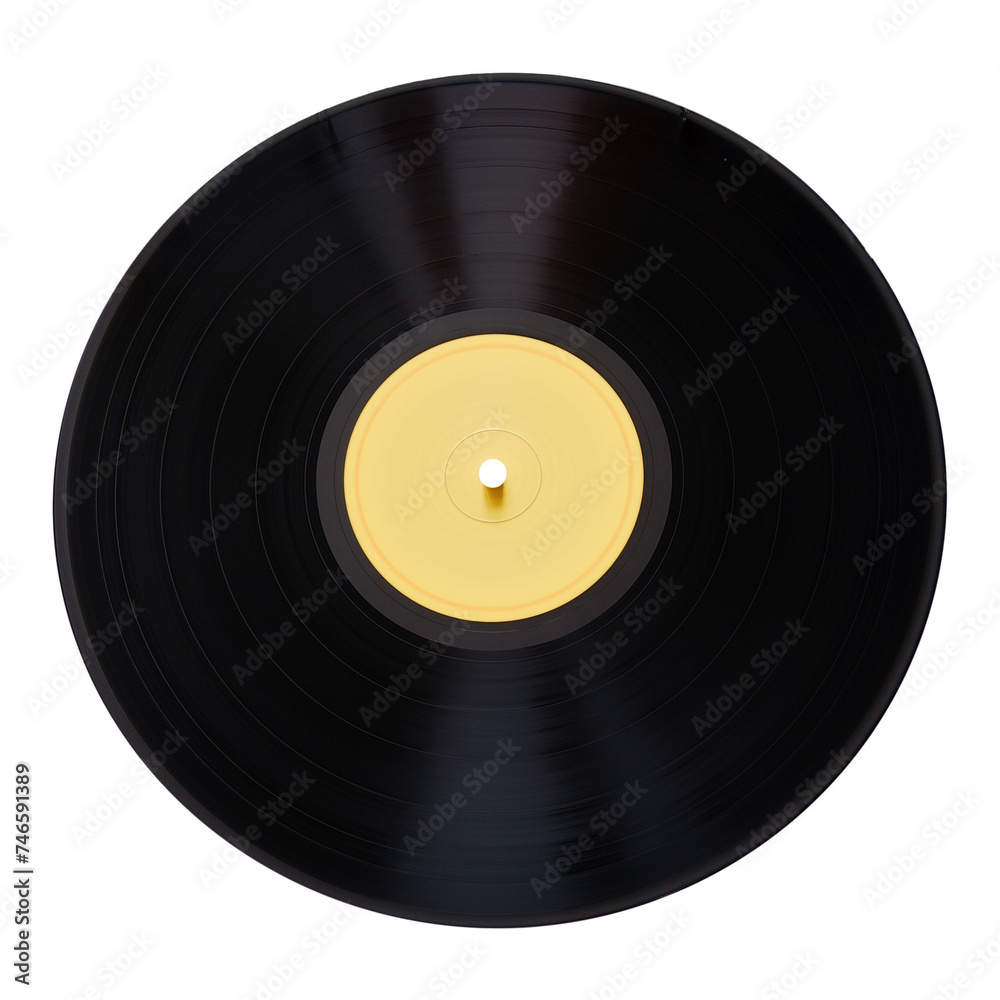 Old vinyl record isolated on transparent background, png Old vinyl record isolated on transparent background, png