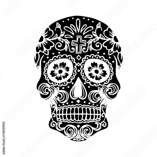 These are several skull-shaped vectors that have unique characteristics. Very suitable for posters for the Cinco de Mayo festival in Mexico. I deliberately made it black and white so you can easily.