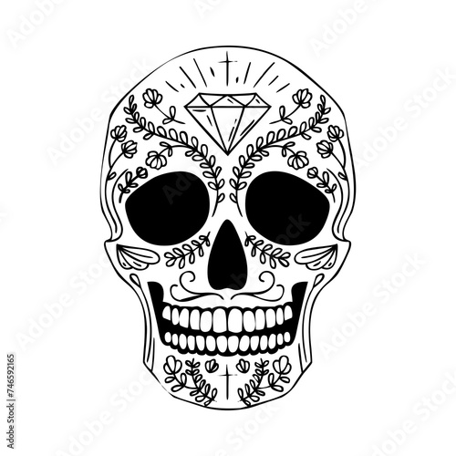 These are several skull-shaped vectors that have unique characteristics. Very suitable for posters for the Cinco de Mayo festival in Mexico. I deliberately made it black and white so you can easily.