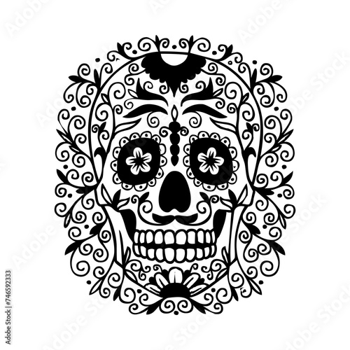 These are several skull-shaped vectors that have unique characteristics. Very suitable for posters for the Cinco de Mayo festival in Mexico. I deliberately made it black and white so you can easily.