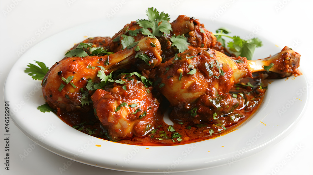  Indian Chicken Changezi - Spicy chicken curry with fresh cilantro