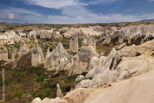 Rock Formations in Ask Vadisi or Love Valley, Cappadocia, Turkey