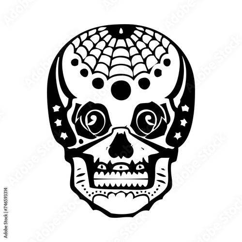 These are several skull-shaped vectors that have unique characteristics. Very suitable for posters for the Cinco de Mayo festival in Mexico. I deliberately made it black and white so you can easily.