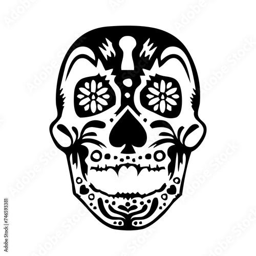 These are several skull-shaped vectors that have unique characteristics. Very suitable for posters for the Cinco de Mayo festival in Mexico. I deliberately made it black and white so you can easily.