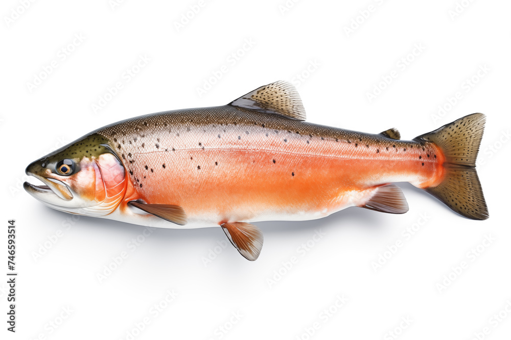 fresh salmon isolated on the white background fresh salmon isolated on the white background