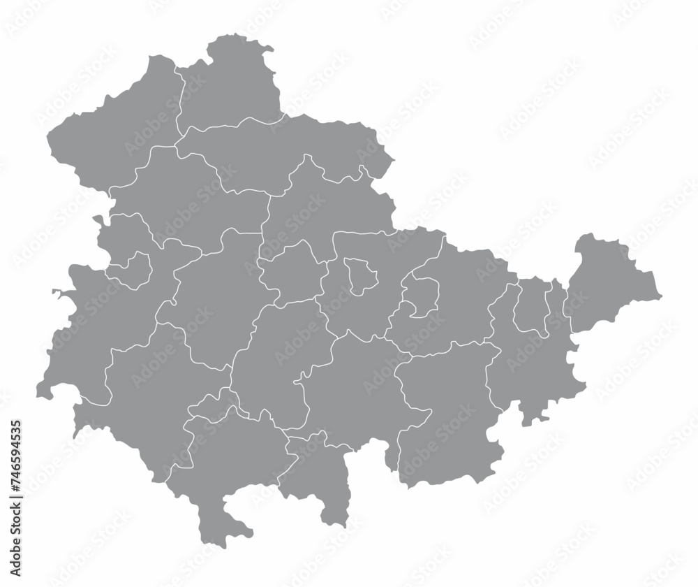 Thuringia districts map