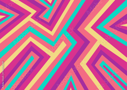 Abstract background with colorful gradient maze line pattern photo