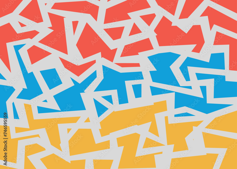 Abstract background with colorful irregular geometric pattern Abstract background with colorful irregular geometric pattern