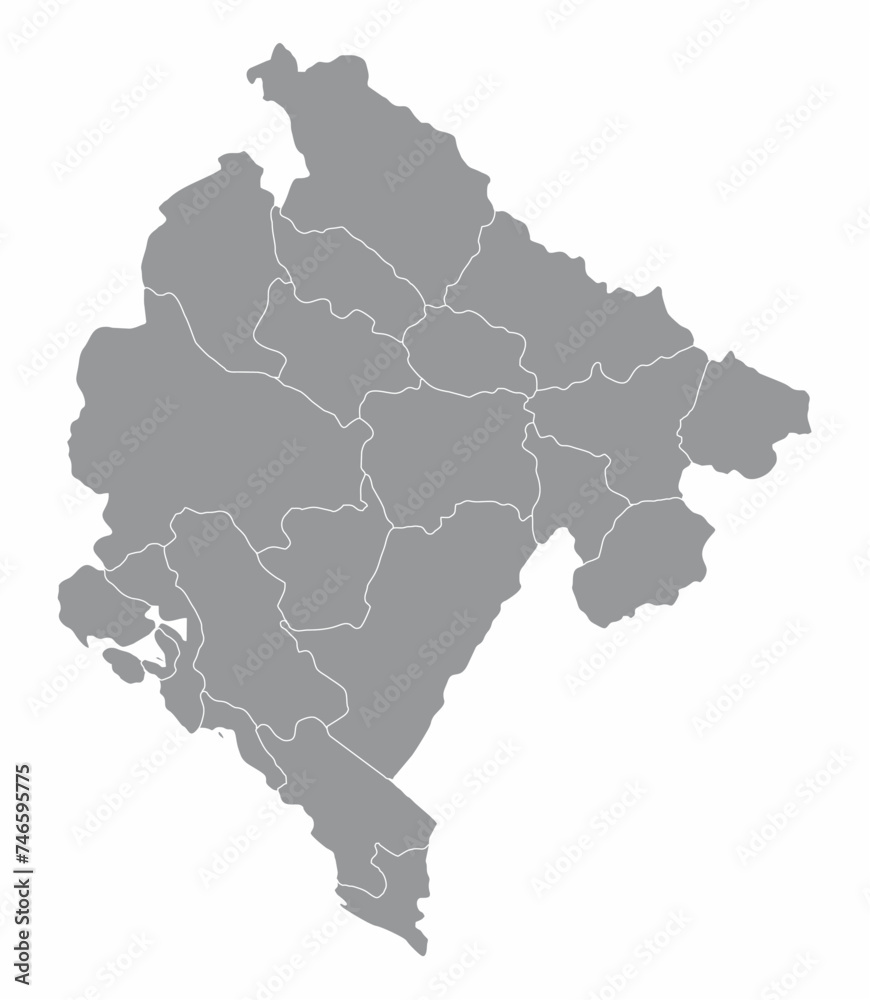 Montenegro divisions map