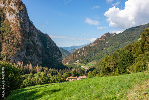 Trekking from Valzurio Orobie alps mountain Italy Val Seriana