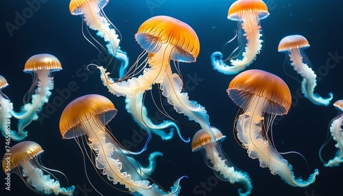 Ethereal Beauty of a Jellyfish in an Aquarium