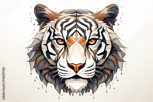 a tiger with orange eyes
