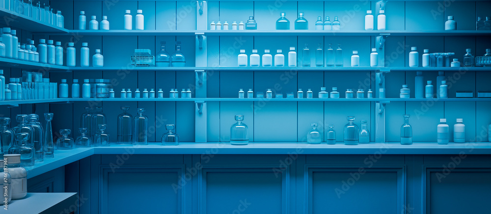 medicines pharmacy shelves