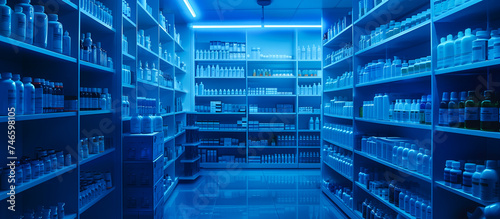 medicines pharmacy shelves