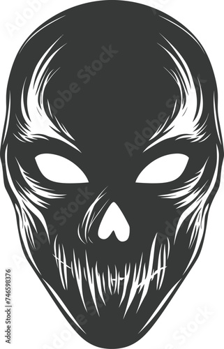 Silhouette Spooky Mask for the masquerade black color only