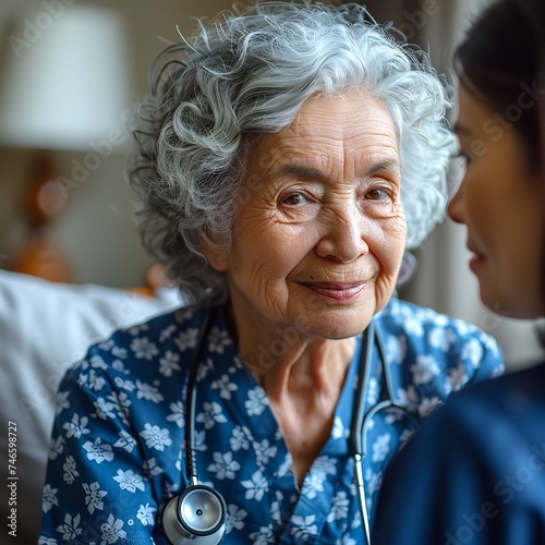"Home-Based Nursing Care for Elderly Woman, Assisted by Geriatric Physician or Dedicated Elderly Caregiver: Healthcare Support"